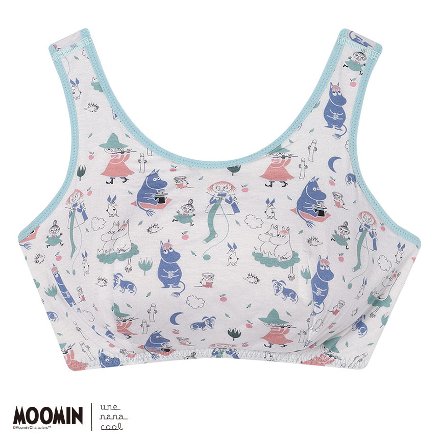 JB3961|ウンナナクール une nana cool MOOMIN × une nana cool ナイトアップブラ ノンワイヤーブラ M/L/LL/3L