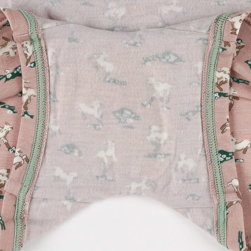 LF3050|ウンナナクール une nana cool ナイトアップブラ連動 MADE WITH LIBERTY FABRIC ハラマキ付きショーツ ボーイレングスショーツ M/L