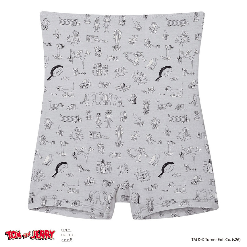 LF3059|ウンナナクール une nana cool トムとジェリー × une nana cool ナイトアップブラ連動 ハラマキ付きショーツ ボーイレングスショーツ M/L