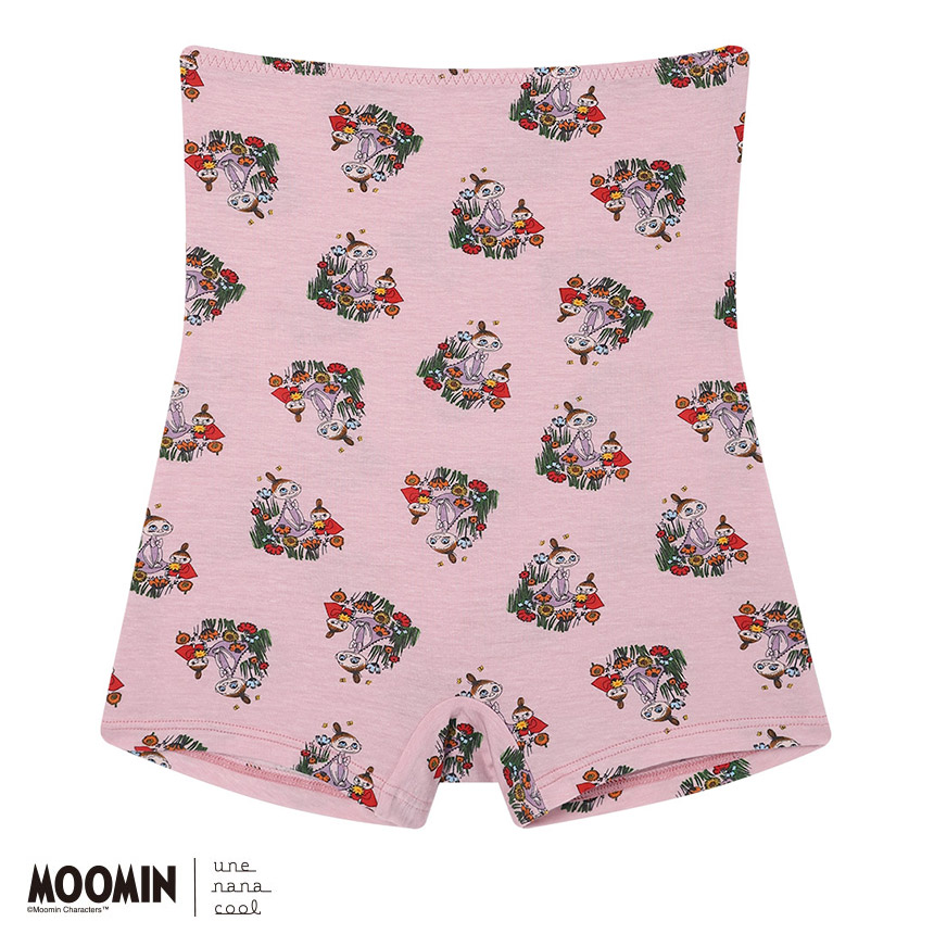 LF3061|ウンナナクール une nana cool MOOMIN × une nana cool ナイトアップブラ連動 ハラマキ付きショーツ ボーイレングスショーツ M/L