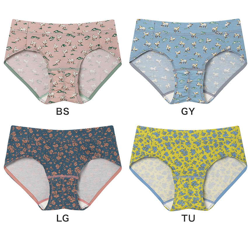 LF5050|ウンナナクール une nana cool ナイトアップブラ連動 MADE WITH LIBERTY FABRIC サニタリーショーツ 羽つきナプキン対応 M/L