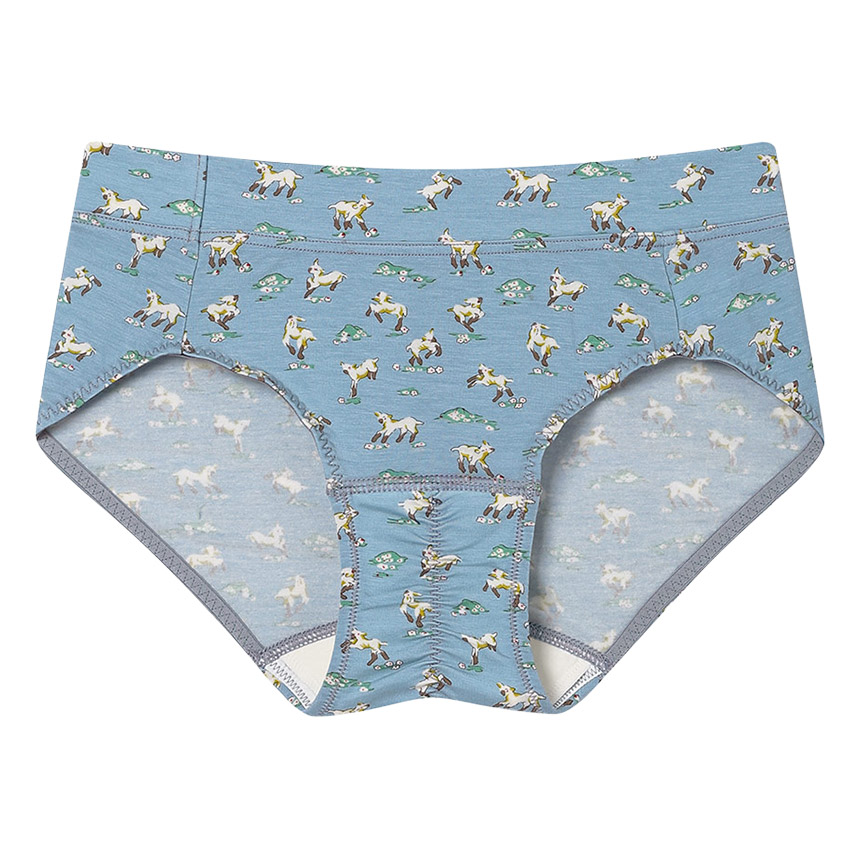 LF5050|ウンナナクール une nana cool ナイトアップブラ連動 MADE WITH LIBERTY FABRIC サニタリーショーツ 羽つきナプキン対応 M/L