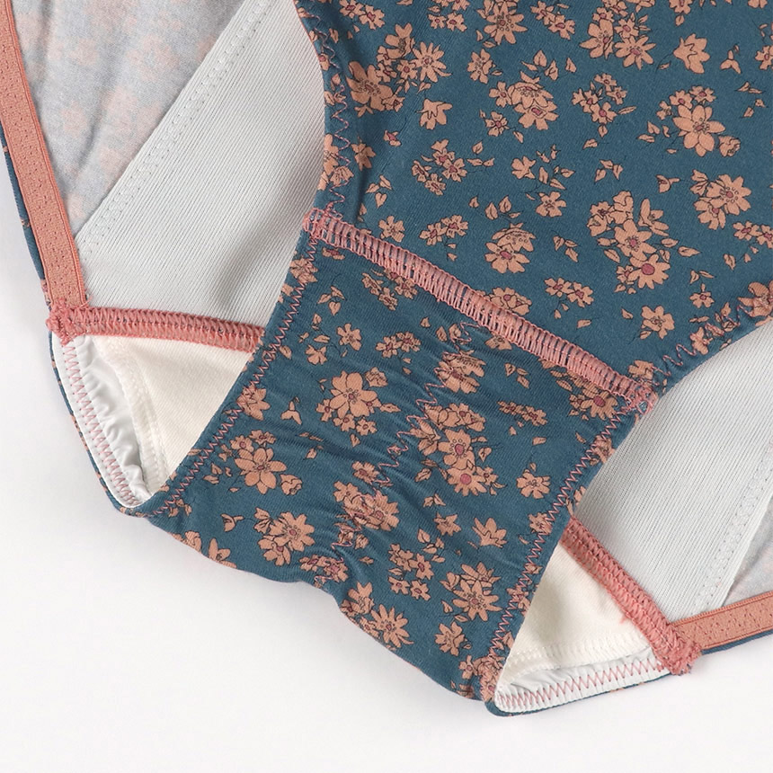 LF5650|ウンナナクール une nana cool ナイトアップブラ連動 MADE WITH LIBERTY FABRIC ナイト用 サニタリーショーツ 羽つきナプキン対応 M/L