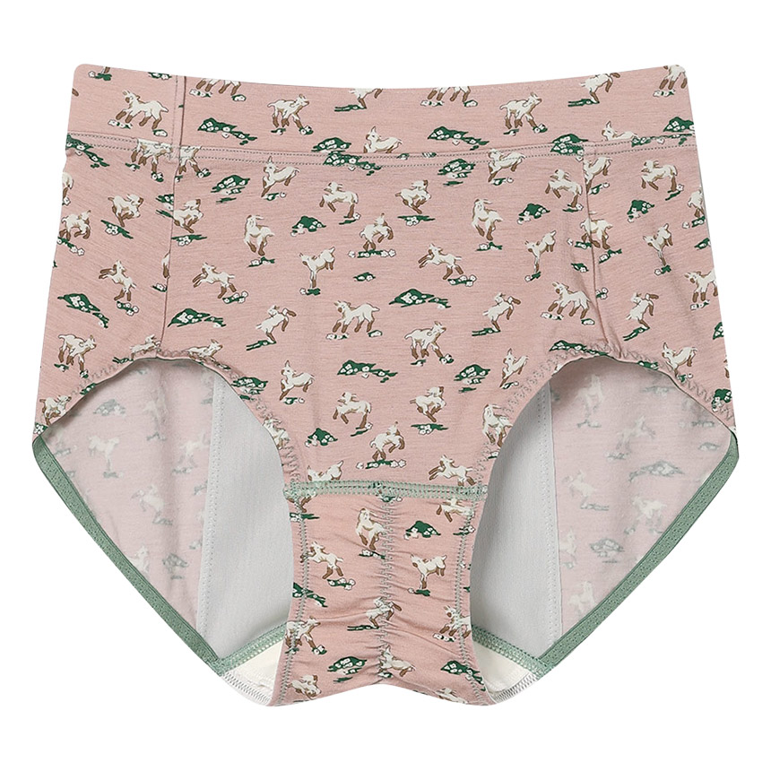 LF5650|ウンナナクール une nana cool ナイトアップブラ連動 MADE WITH LIBERTY FABRIC ナイト用 サニタリーショーツ 羽つきナプキン対応 M/L