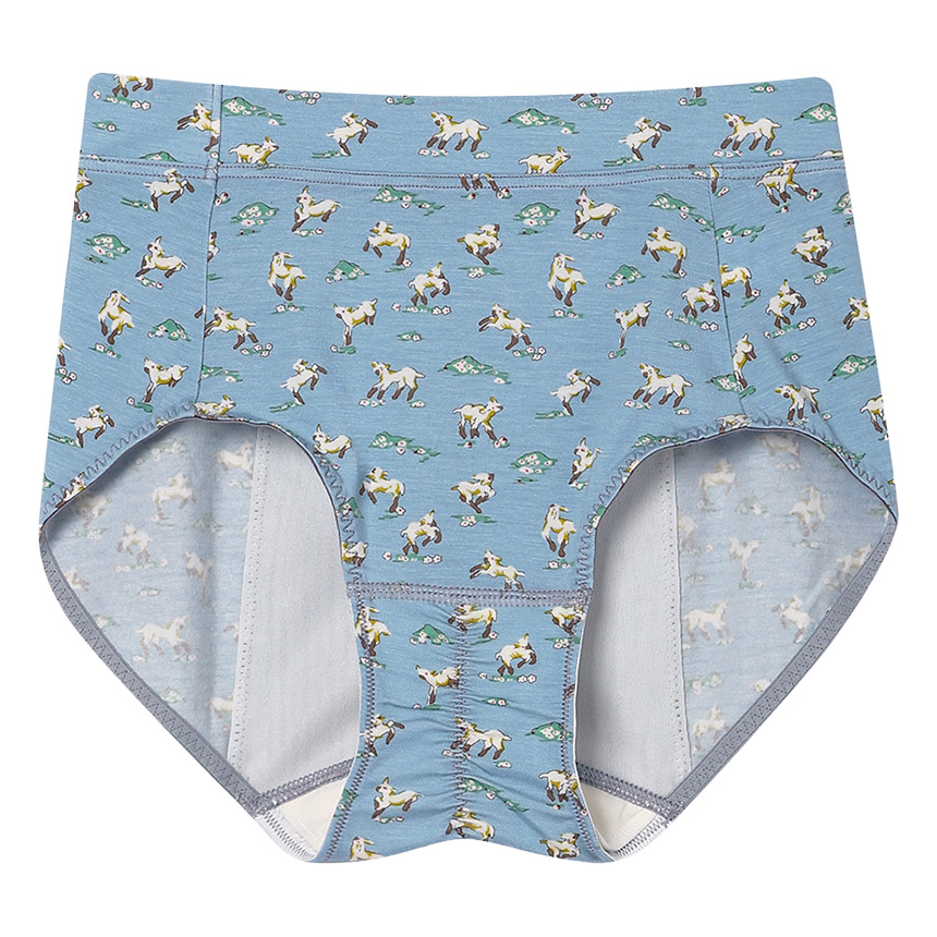 LF5650|ウンナナクール une nana cool ナイトアップブラ連動 MADE WITH LIBERTY FABRIC ナイト用 サニタリーショーツ 羽つきナプキン対応 M/L