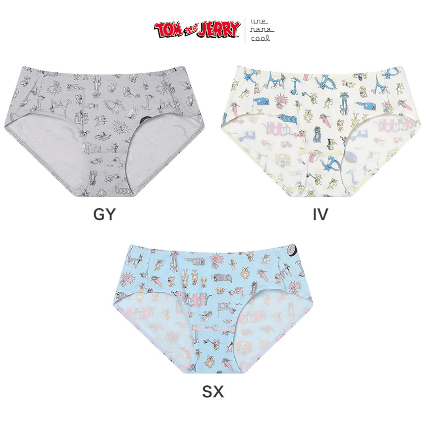 LF6259|ウンナナクール une nana cool トムとジェリー × une nana cool ナイトアップブラ連動 スタンダードショーツ M/L