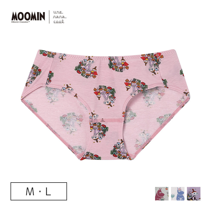 LF6261|ウンナナクール une nana cool MOOMIN × une nana cool ナイトアップブラ連動 スタンダードショーツ M/L