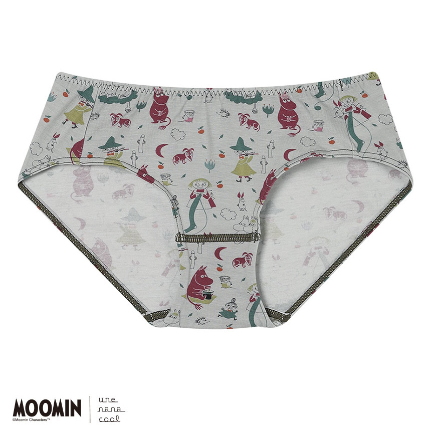 LF6261|ウンナナクール une nana cool MOOMIN × une nana cool ナイトアップブラ連動 スタンダードショーツ M/L