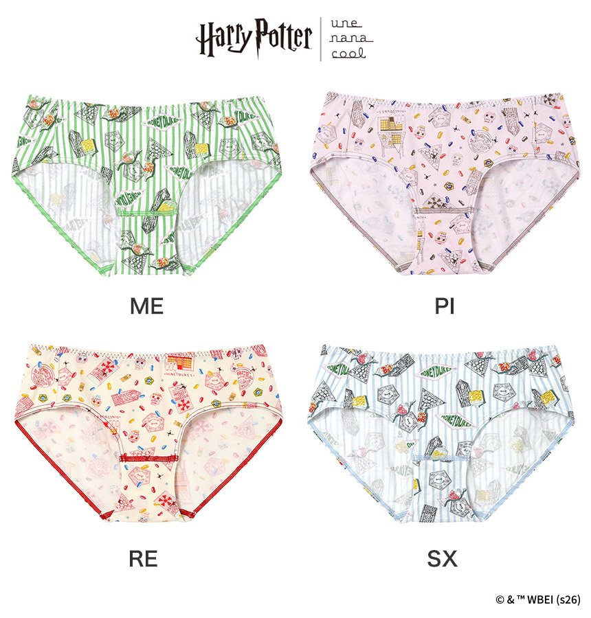 LF6267|ウンナナクール une nana cool Harry Potter × une nana cool ナイトアップブラ連動 スタンダードショーツ M/L