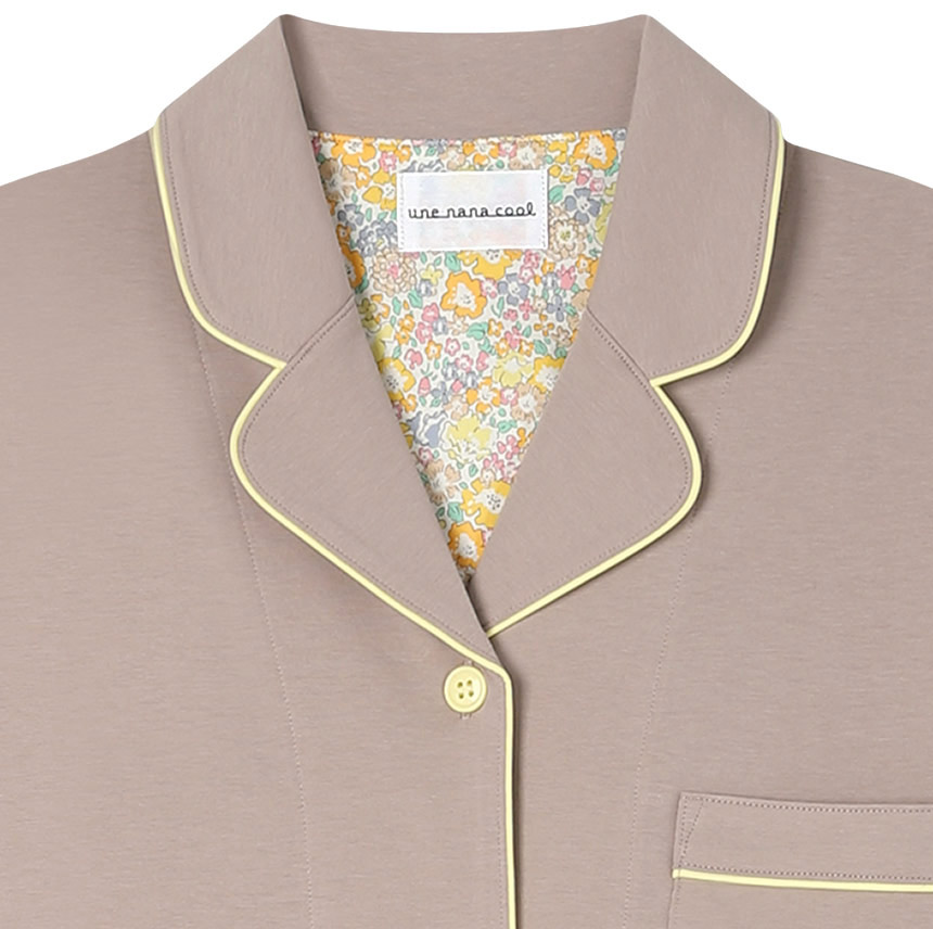 LP6639|ウンナナクール une nana cool 【綿100%】天竺(70/2)半袖開襟パジャマ MADE WITH LIBERTY FABRIC パジャマ 上下セット M/L