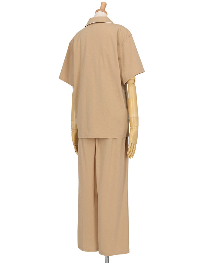 LP6639|ウンナナクール une nana cool 【綿100%】天竺(70/2)半袖開襟パジャマ MADE WITH LIBERTY FABRIC パジャマ 上下セット M/L
