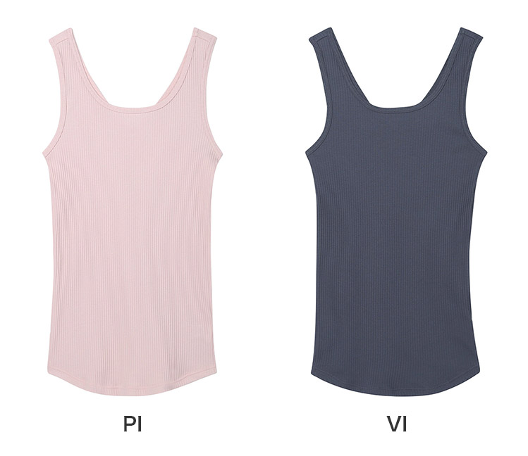 LS0101|ウンナナクール une nana cool リブ編みコットン 肌着 タンクトップ M/L