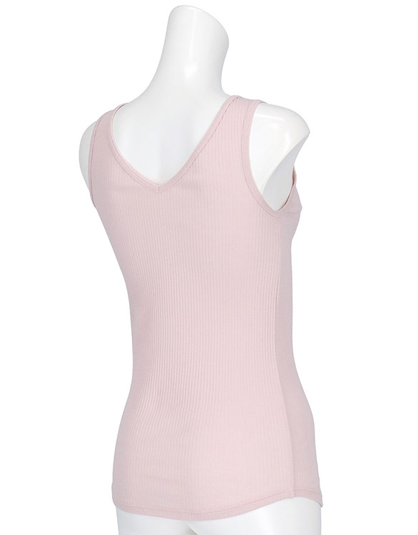 LS0101|ウンナナクール une nana cool リブ編みコットン 肌着 タンクトップ M/L