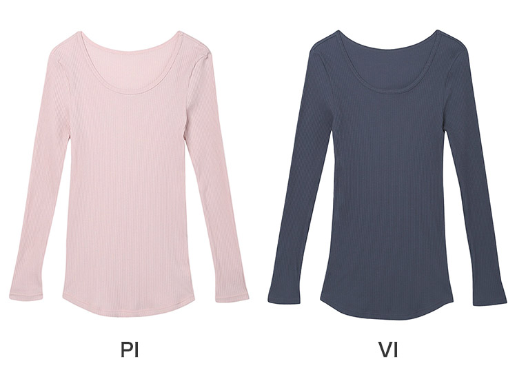 LS1000|ウンナナクール une nana cool リブ編みコットン トップス M/L