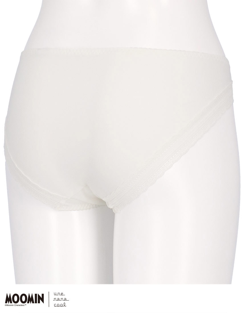 PUN140|ウンナナクール une nana cool MOOMIN × une nana cool 364ブラ レース スタンダードショーツ M/L