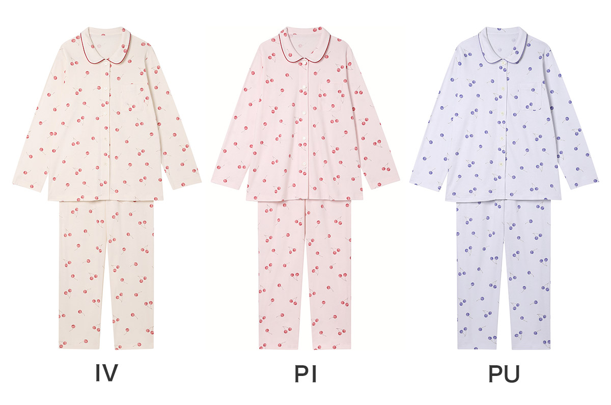 EP5087|ワコール ウイング スリープ WING SLEEP パジャマ 上下セット 長袖・ロング丈パンツ 綿100% S/M/L/LL/3L