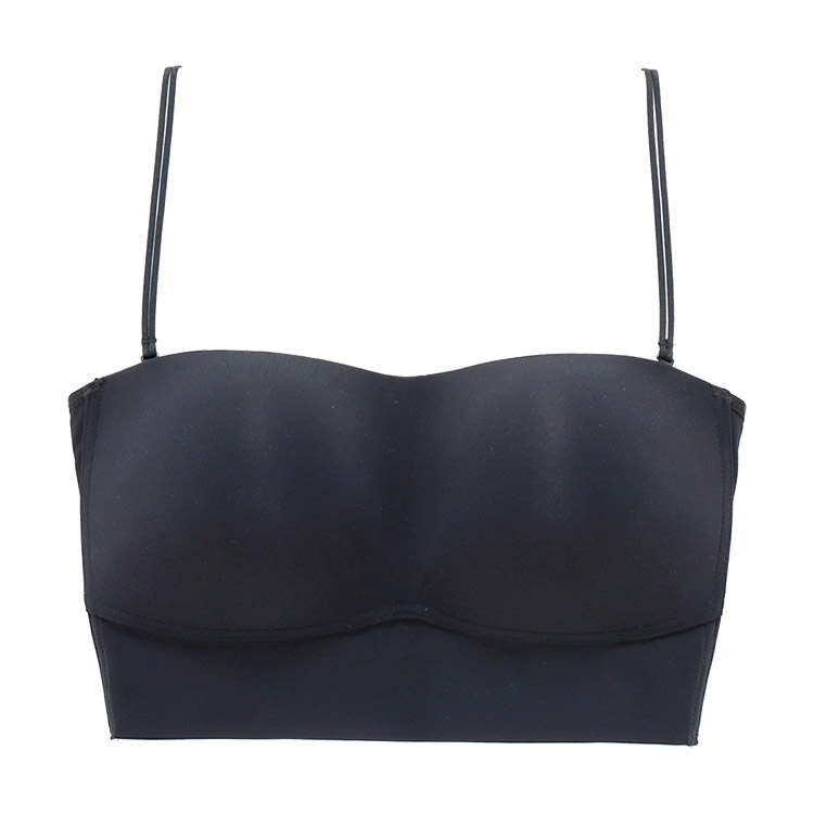 26-58551|ナルエー カップ付き シームレス シンプル チューブトップ ストラップレス ノンワイヤーブラ S/M/L