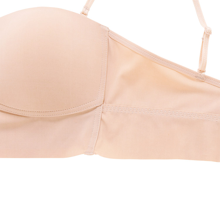 26-58551|ナルエー カップ付き シームレス シンプル チューブトップ ストラップレス ノンワイヤーブラ S/M/L