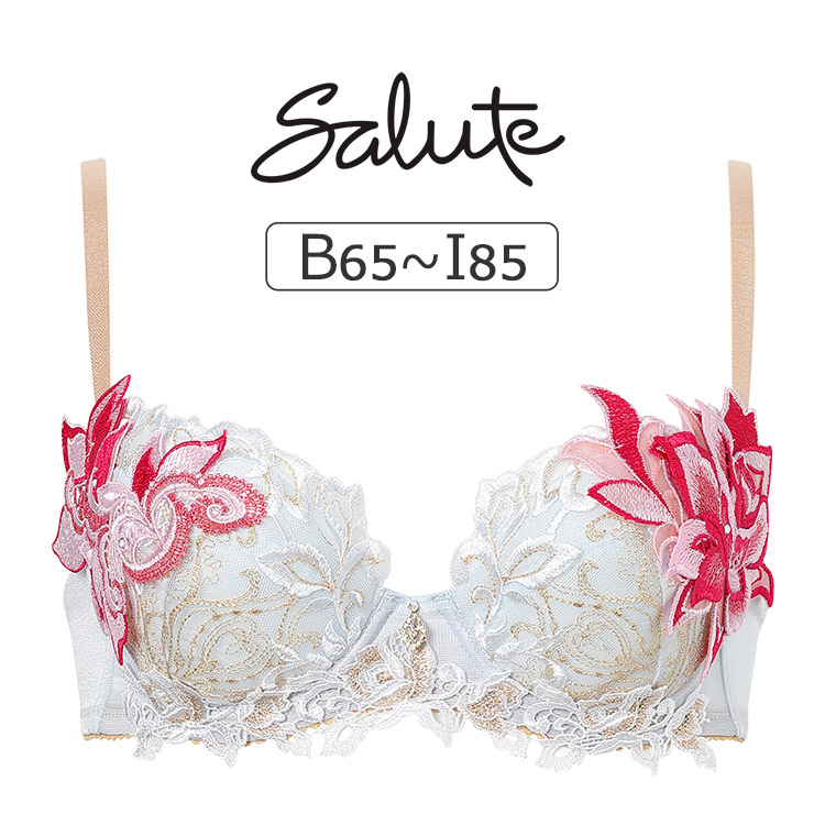 BTJ438｜ワコール サルート 38グループ 38G ブラジャー単品 P-upタイプ BCDEFGHIカップ  アンダー65/70/75/80/85cm