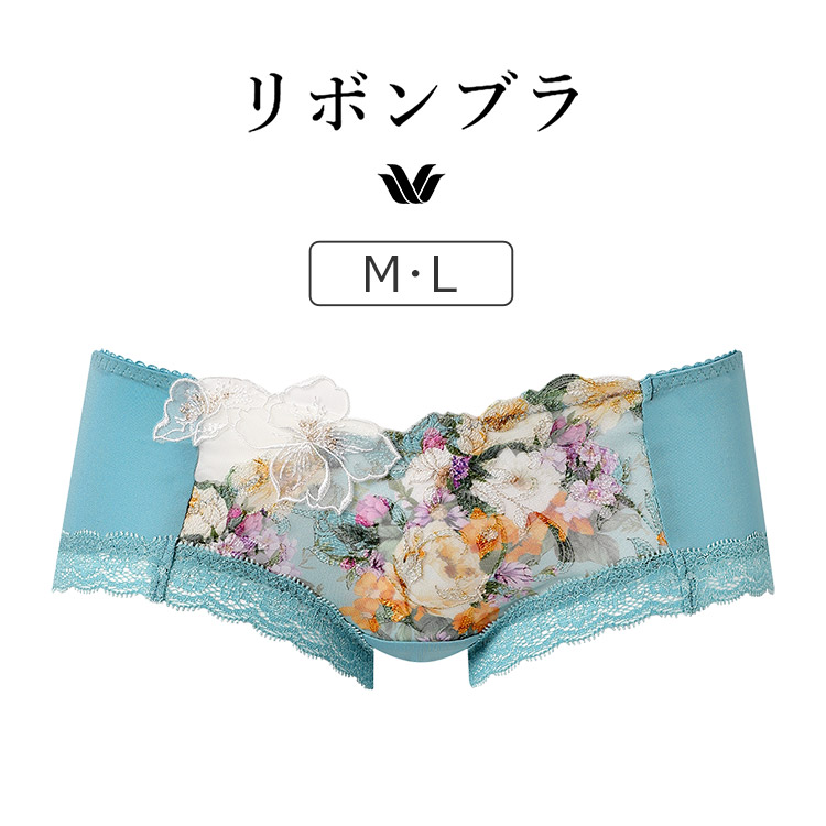 PXB690｜ワコール リボンブラ 胸もとフィットながもち BXB490シリーズ ボーイレングスショーツ M/L