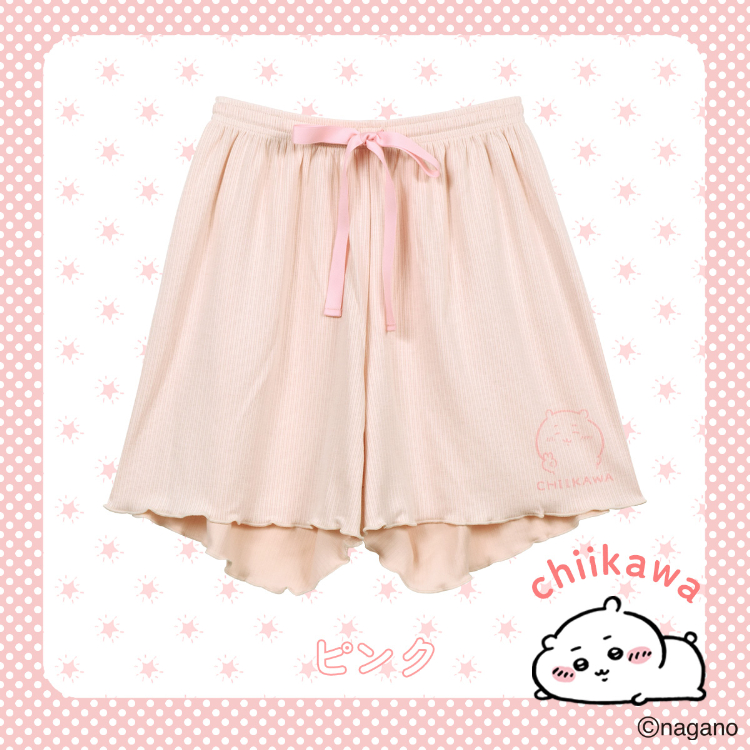 L1P6002|ちいかわ ルームウェア ハーフパンツ リブパンツ M-L
