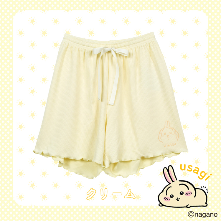 L1P6002|ちいかわ ルームウェア ハーフパンツ リブパンツ M-L