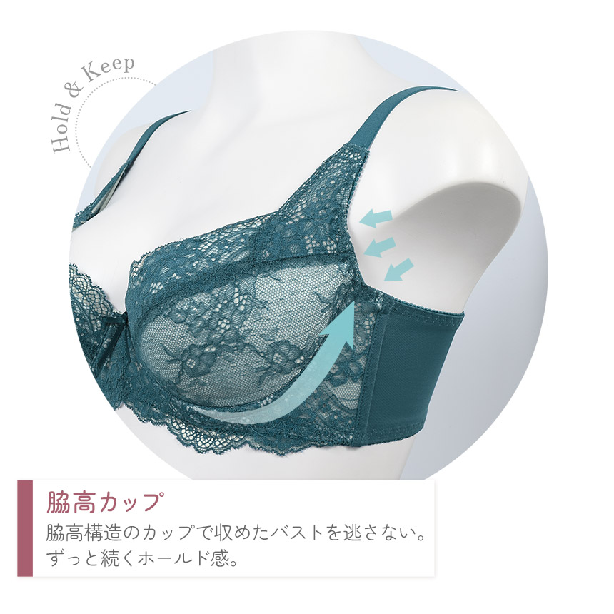 【6/26発売予定】TBT002B|アンテシュクレ intesucre 脇高ブラ Premium ブラジャー単品 ふっくらデコルテメイク ABCDEFGHIJKカップ アンダー60/65/70/75/80cm