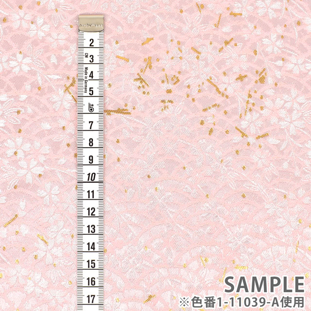 六通) 白とオレンジの花 金銀糸 レディース