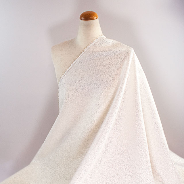 ジャガード生地 オレオール(1171) 1.白/シルバー 10Aa02_