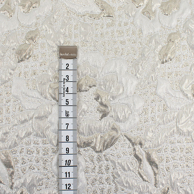 生地 プラチナジャガード第一章(165028) 1.白/ゴールド 10Aa05_