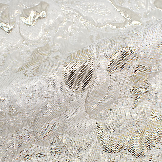 生地 プラチナジャガード第一章(165028) 1.白/ゴールド 10Aa05_