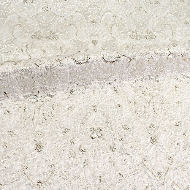 生地 プラチナジャガード第二章(165029) 1.白/ゴールド 10Aa05_