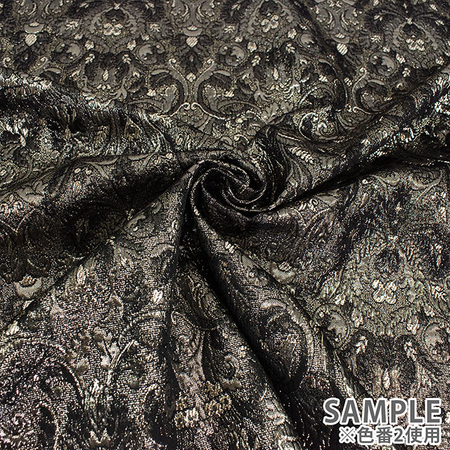 生地 プラチナジャガード第二章(165029) 1.白/ゴールド 10Aa05_