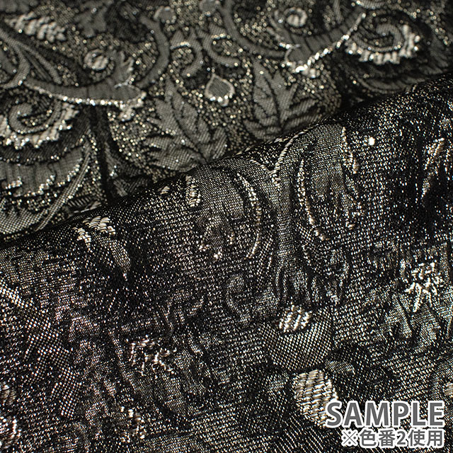 生地 プラチナジャガード第二章(165029) 1.白/ゴールド 10Aa05_