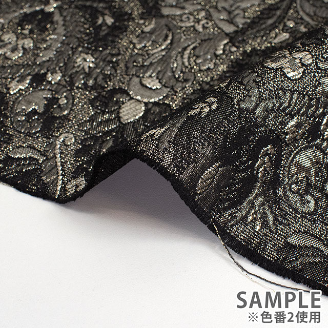 生地 プラチナジャガード第二章(165029) 1.白/ゴールド 10Aa05_