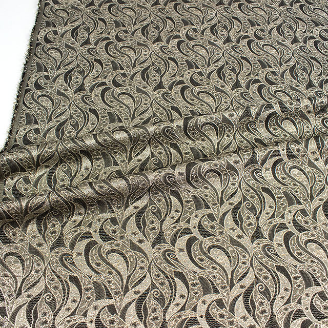 生地 プラチナジャガード第六章(165050) 2.黒/ゴールド 10Aa05_