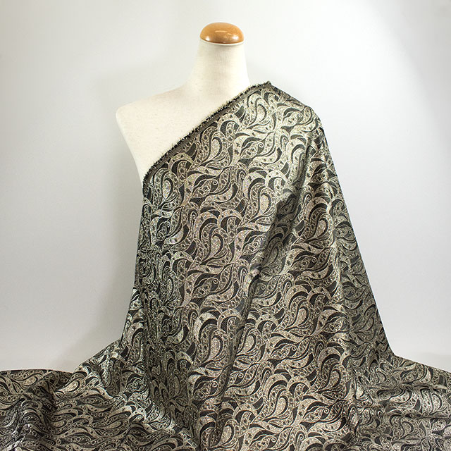 生地 プラチナジャガード第六章(165050) 2.黒/ゴールド 10Aa05_