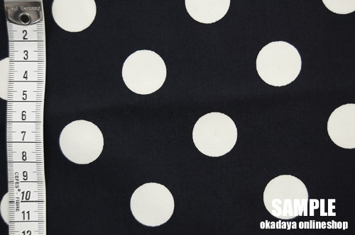 生地 水玉ブロード 1774 L 3 9 白地 黒 B At オカダヤ Okadaya 布 生地 毛糸 手芸用品の専門店