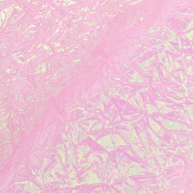 生地 パールワッシャーオーガンジー （2000CR） 4.ピンク×オーロラ (H)_k5_
