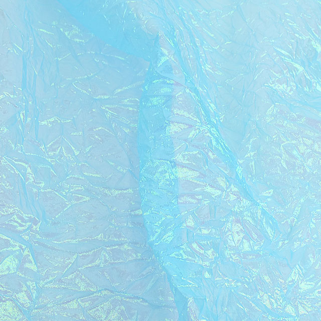 生地 パールワッシャーオーガンジー （2000CR） 6.ライトブルー×オーロラ (H)_k5_