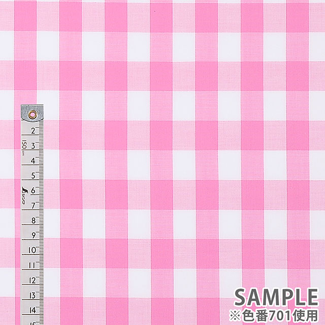生地 ギンガムチェック 7 701 ピンク H K4 オカダヤ Okadaya 布 生地 毛糸 手芸用品の専門店