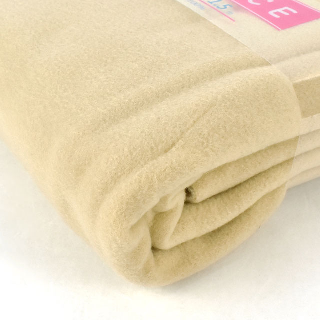 生地 フリース無地 140cm幅×150cm 1枚入(45507-1) 13.ライトベージュ 15Yy88_