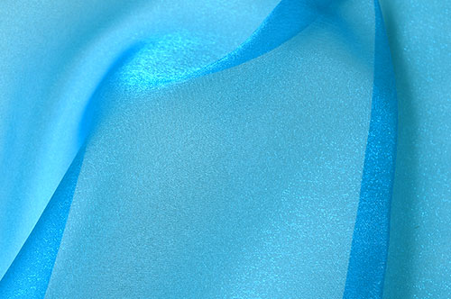 オーガンジー生地 スパーククレポン(468) 18.ターコイズブルー 10Bg10_