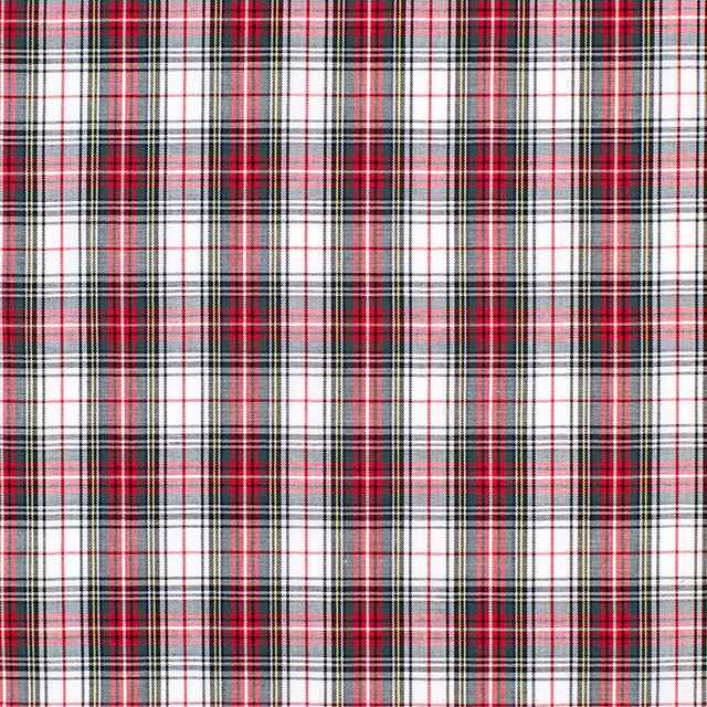 生地 40s先染めタータン(51010) 103.白×赤系ライン 09Bk22_