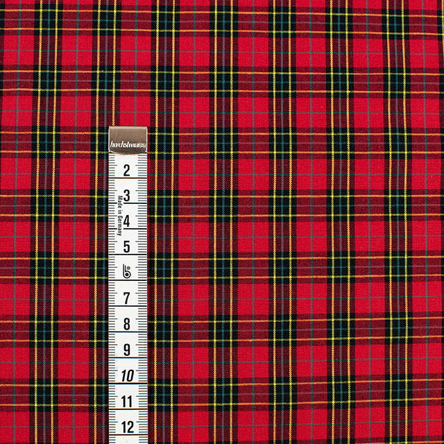生地 40s先染めタータン(51010) 202.赤×黒系ライン 09Bk22_