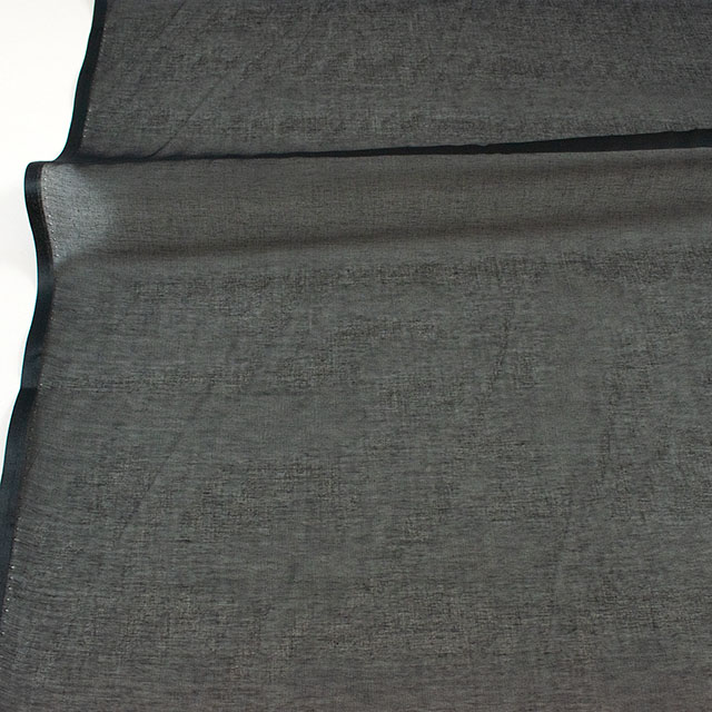 生地 綿オーガン(6580) N1.黒 09Bm28_