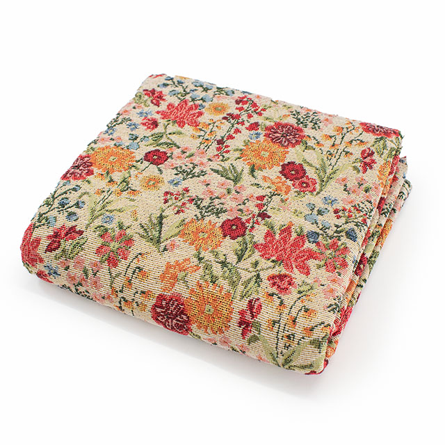 生地 ゴブランジャガード 花柄 約140cm幅×150cmカット（75601-1） 色番1 14yy88_