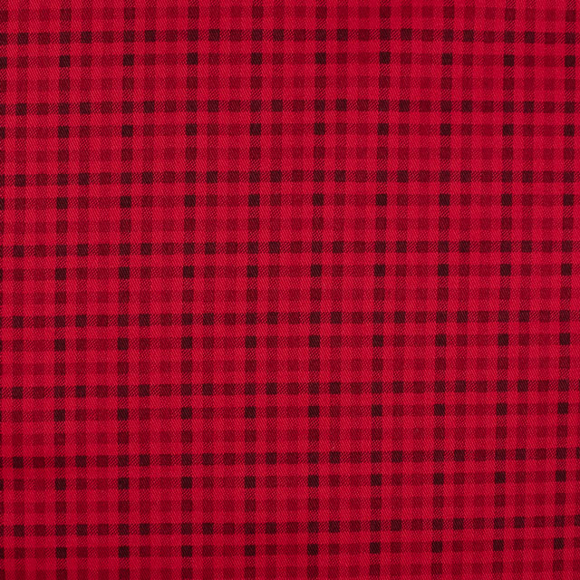 生地 ツイルプリント ギンガムチェック柄(88320) 4-1.レッド 09Bk22_