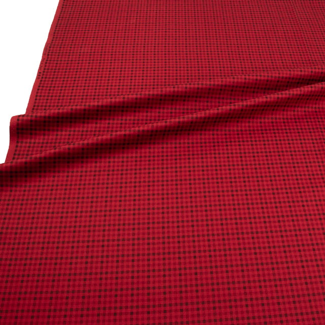 生地 ツイルプリント ギンガムチェック柄(88320) 4-1.レッド 09Bk22_