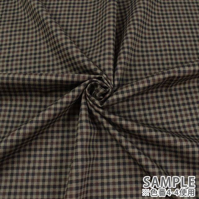 生地 ツイルプリント ギンガムチェック柄(88320) 4-1.レッド 09Bk22_